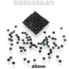 Стразы клеевые Black d2мм SS6