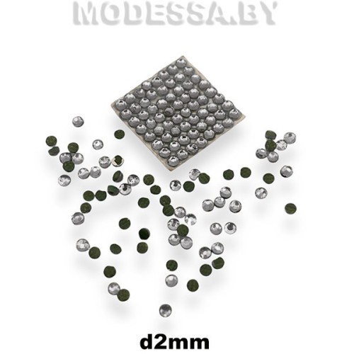 Стразы клеевые Black Diamond d2мм SS6