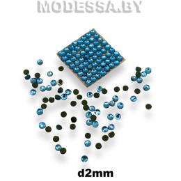Стразы клеевые Capri Blue d2мм SS6