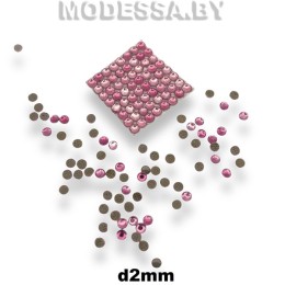 Стразы клеевые Lt. Roze d2мм SS6