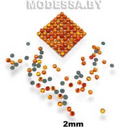 Стразы клеевые Orange d2мм SS6