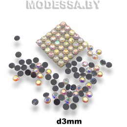 Стразы клеевые Crystal AB d3мм SS10