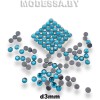 Стразы клеевые Aquamarine d3мм SS10
