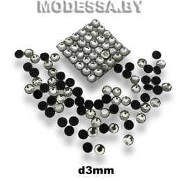 Стразы клеевые Black Diamond d3мм SS10