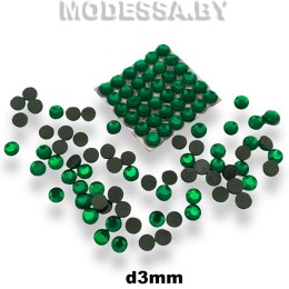 Стразы клеевые Emerald d3мм SS10