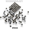 Стразы клеевые Hematite d3мм SS10