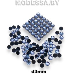 Стразы клеевые Lt. Sapphire d3мм SS10