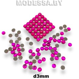 Стразы клеевые Pink d3мм SS10
