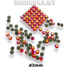Стразы клеевые Siam AB d3мм SS10