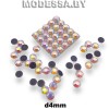 Стразы клеевые Crystal AB d4мм SS16