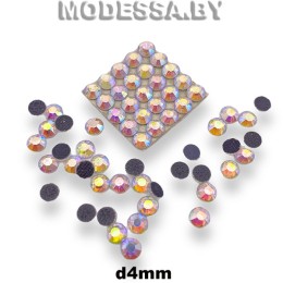 Стразы клеевые Crystal AB d4мм SS16