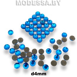 Стразы клеевые Capri Blue d4мм SS16
