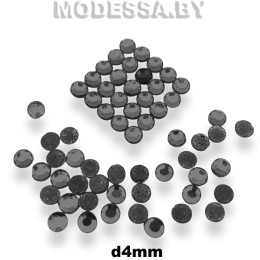 Стразы клеевые Black Diamond d4мм SS16