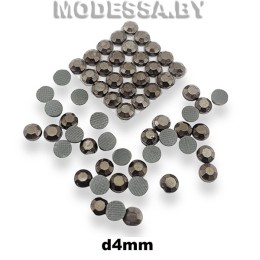 Стразы клеевые Hematite d4мм SS16