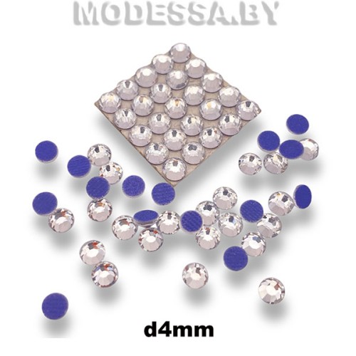 Стразы клеевые Crystal d4мм SS16