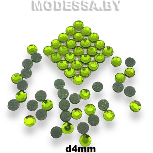 Стразы клеевые Lt. Emerald d4мм SS16