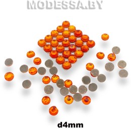 Стразы клеевые Orange d4мм SS16