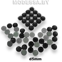 Стразы клеевые Black d5мм SS20