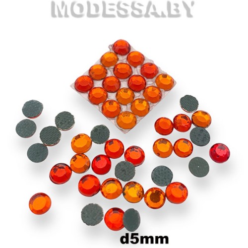 Стразы клеевые Orange d5мм SS20