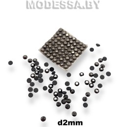 Стразы клеевые Hematit d2мм SS6