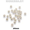 Стразы пластм. d4мм Ц:Жемчуг 