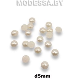 Стразы пластм. d5мм Ц:Жемчуг 