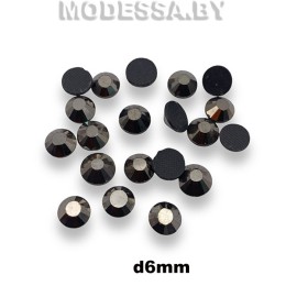 Стразы клеевые Hematite d6мм SS30
