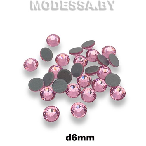 Стразы клеевые Lt. Rose d6мм SS30