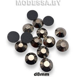 Стразы клеевые Hematite d8мм SS40
