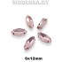 2051 6х12мм стразы стекл. в оправе Ц:Розовый