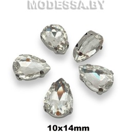 2061 10х14мм стразы стекл. в оправе Ц:Кристалл