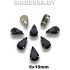 2061 6х10мм стразы стекл. в оправе Ц:Чёрный
