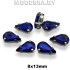 2061 8х13мм стразы стекл. в оправе Ц:Синий
