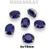 2091 8х10мм стразы стекл. в оправе Ц:Синий
