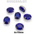 2091 8х10мм стразы стекл. в оправе Ц:Василёк