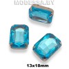 2178 13x18мм стразы стекл. в оправе Ц:Бирюза