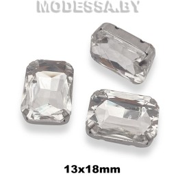2178 13x18мм стразы стекл. в оправе Ц:Кристалл