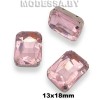 2178 13x18мм стразы стекл. в оправе Ц:Розовый