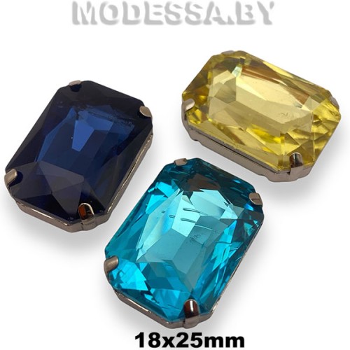 2178 18x25мм стразы стекл. в оправе