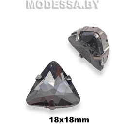 2233 18х18мм стразы стекл. в оправе Ц:Серый