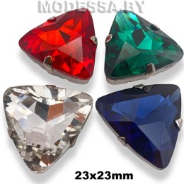 2233 23x23мм стразы стекл. в оправе