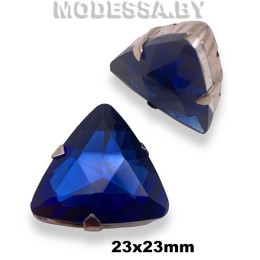 2233 23x23мм стразы стекл. в оправе Ц:Синий