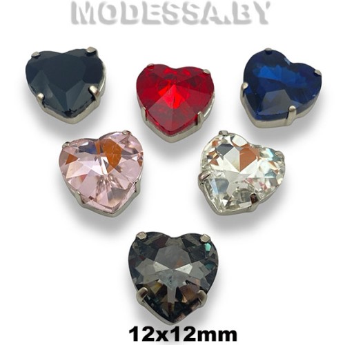 2300 12х12мм стразы стекл. в оправе