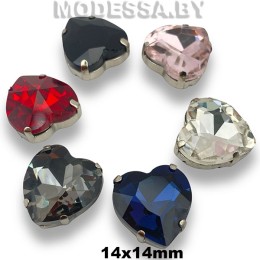 2300 14x14мм стразы стекл. в оправе