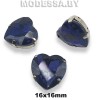 2300 16x16мм стразы стекл. в оправе Ц:Синий