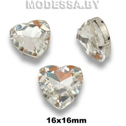 2300 16x16мм стразы стекл. в оправе Ц:Кристалл