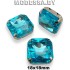 2648 18x18мм стразы стекл. в оправе Ц:Бирюза 