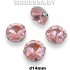 14 мм стразы стекл. в оправе Ц:Розовый