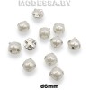 Стразы пластм. в оправе d6мм Ц:Жемчуг N
