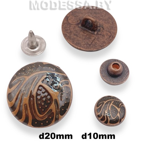 012233 Пуговица d20 / 12210 MD Хольнитен d10 Ц:М